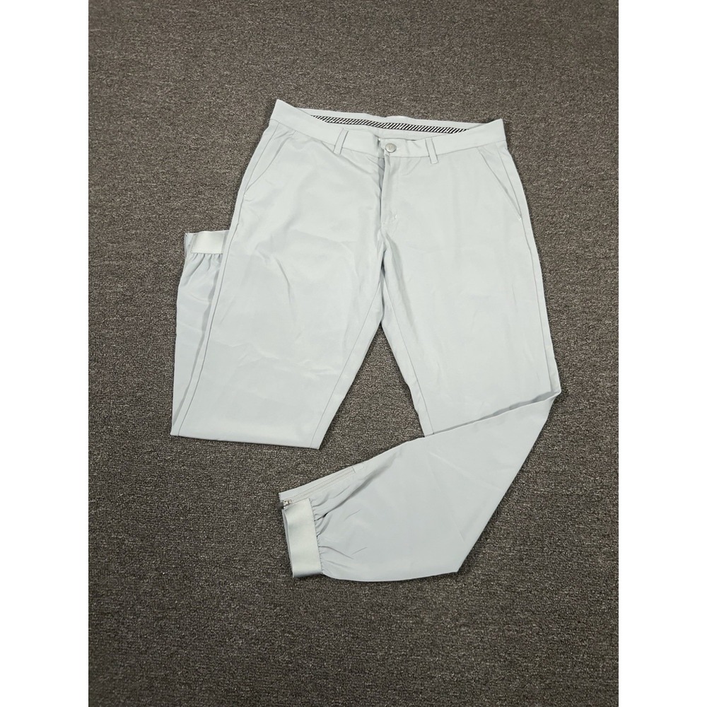 Primo Golf Pants Men's 34 Gray Performance Jogger Zip Ankle Stretch